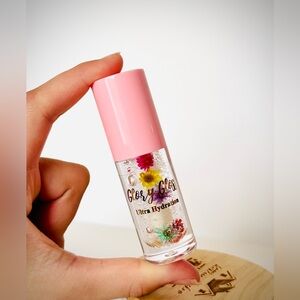 Hand Made!! Small Business Real Flower Lip Gloss🌸 (Pineapple Flavored)